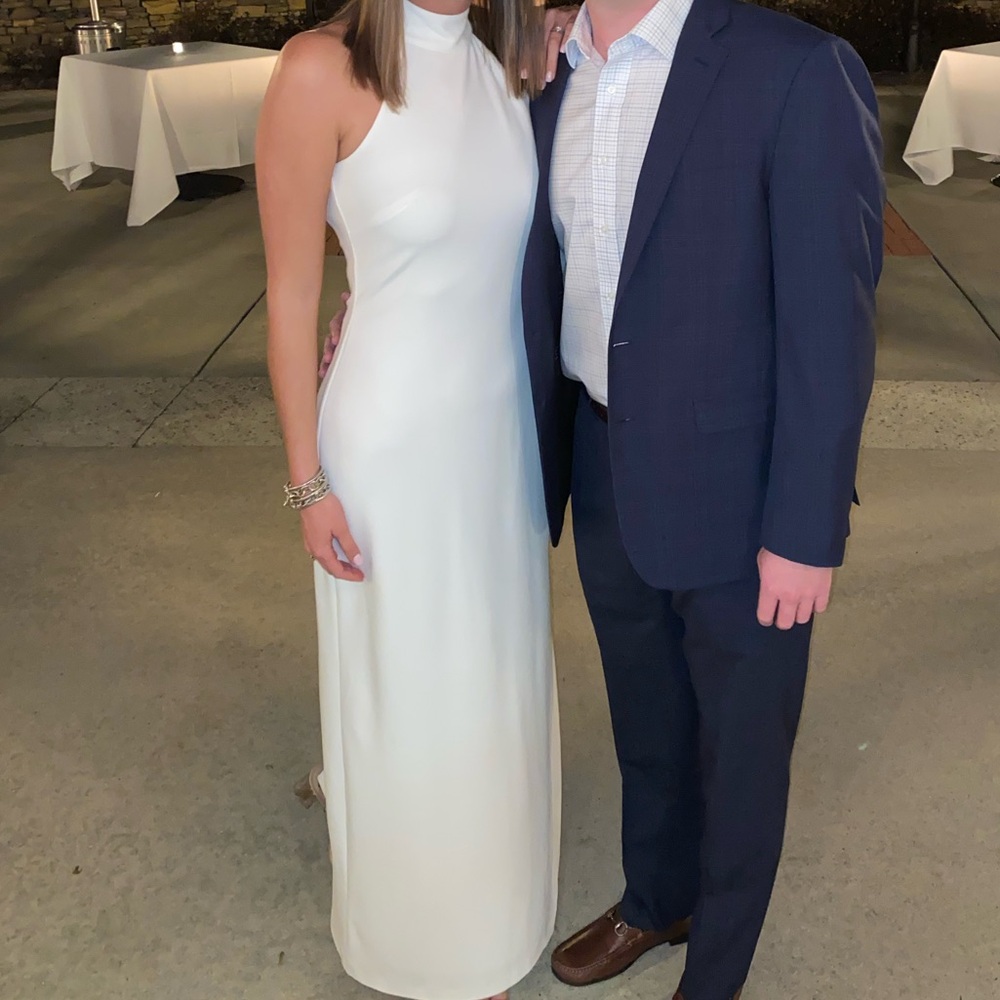 COPY - High neck full length white dress